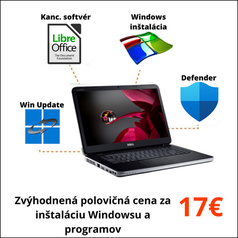Kompletná inštalácia notebooku  -  zvýhodnená cena pri kúpe PC a notebooku